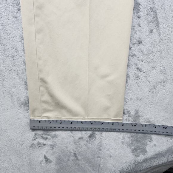 John W. Nordstrom Pants Mens 35W 31L Tan Khaki Smart Care Pleated Cuffed Office - Picture 10 of 11